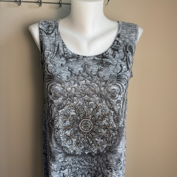 Vintage Cactus Sleeveless Lightweight Knit Dress Size Small Boho Aztec Fairy - Picture 3 of 14